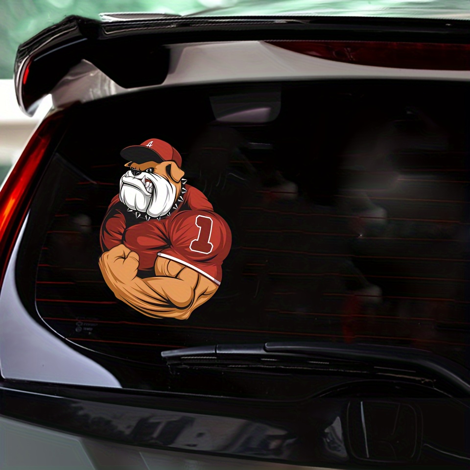 Bulldog Cartoon Vinyl Car Decal Waterproof Scratch Cover Temu