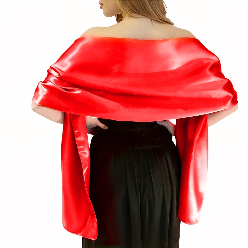pcs satin dress shawl womens extra long scarf 65 220cm 25 6 - Temu United  Arab Emirates
