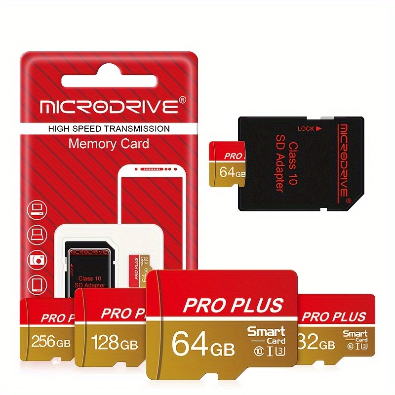 High speed Red Golden Micro TF SD card 8GB 16GB 32GB 64GB 100GB 128GB 256GB micro mini SD Card memory card U3 Class 10 TF flash cards for SD adapter