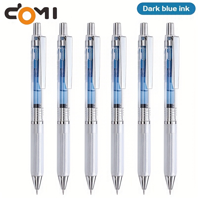 TEMU 5/6pcs Domi 900 Retractable Gel Pens 0.5mm Quick-drying Ink Fine Point Smooth Writing Large Capacity For School Office Home Supplies Gifts, Gel