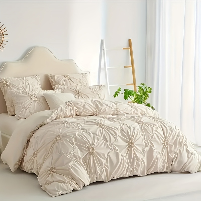 TEMU 3pcs Bohemian Style Duvet Cover Set (1 Duvet Cover + 2 Pillowcases)high-end Three-dimensional , Suitable For All , Enhance Of Bed, Soft,