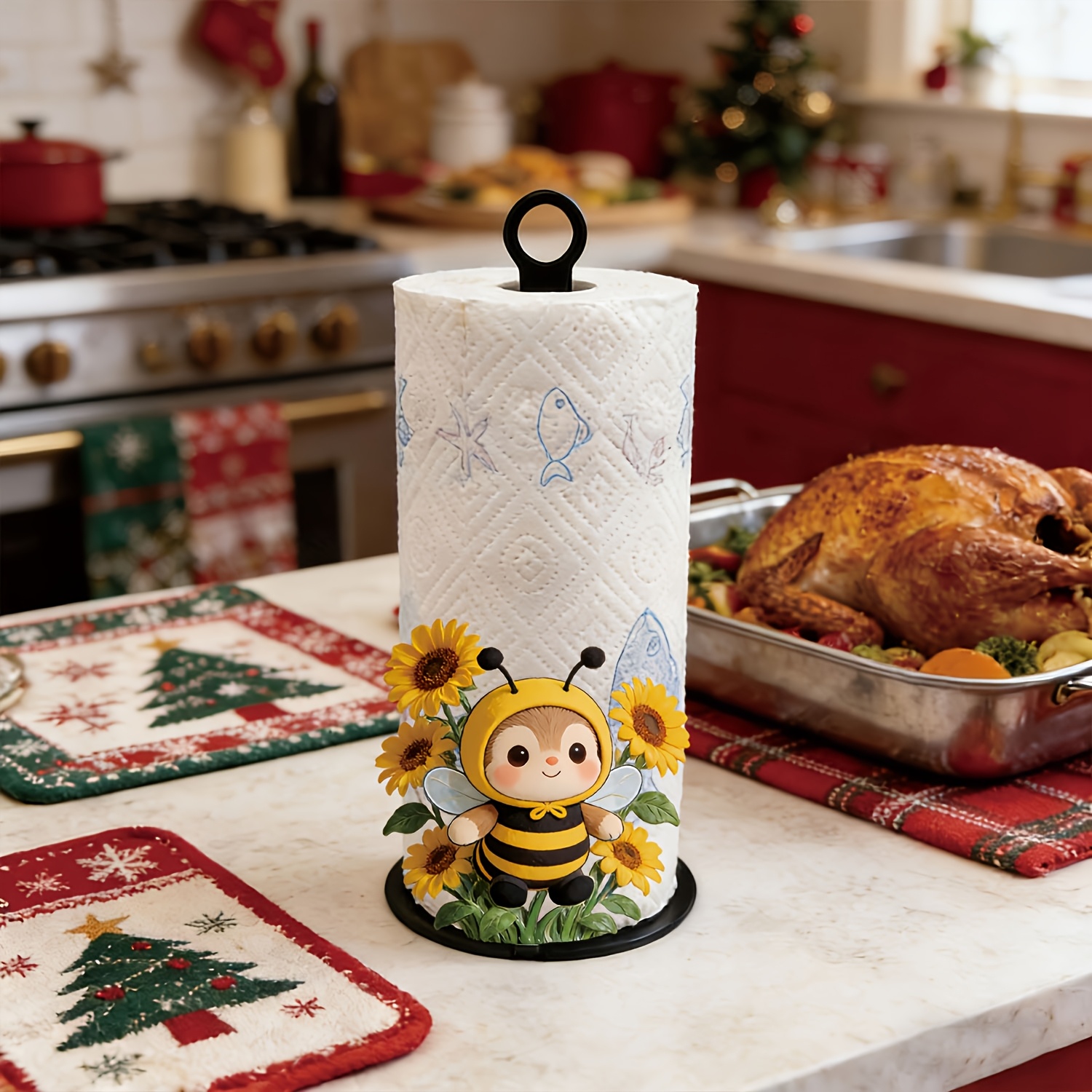 diseño   2d, una pieza, porta papel higiénico abeja pequeña, exquisito porta rollo de papel abeja pequeña   para usar, decoración de baño y cocina,   para baño, mesa de comedor, dormitorio y decoración rústica  