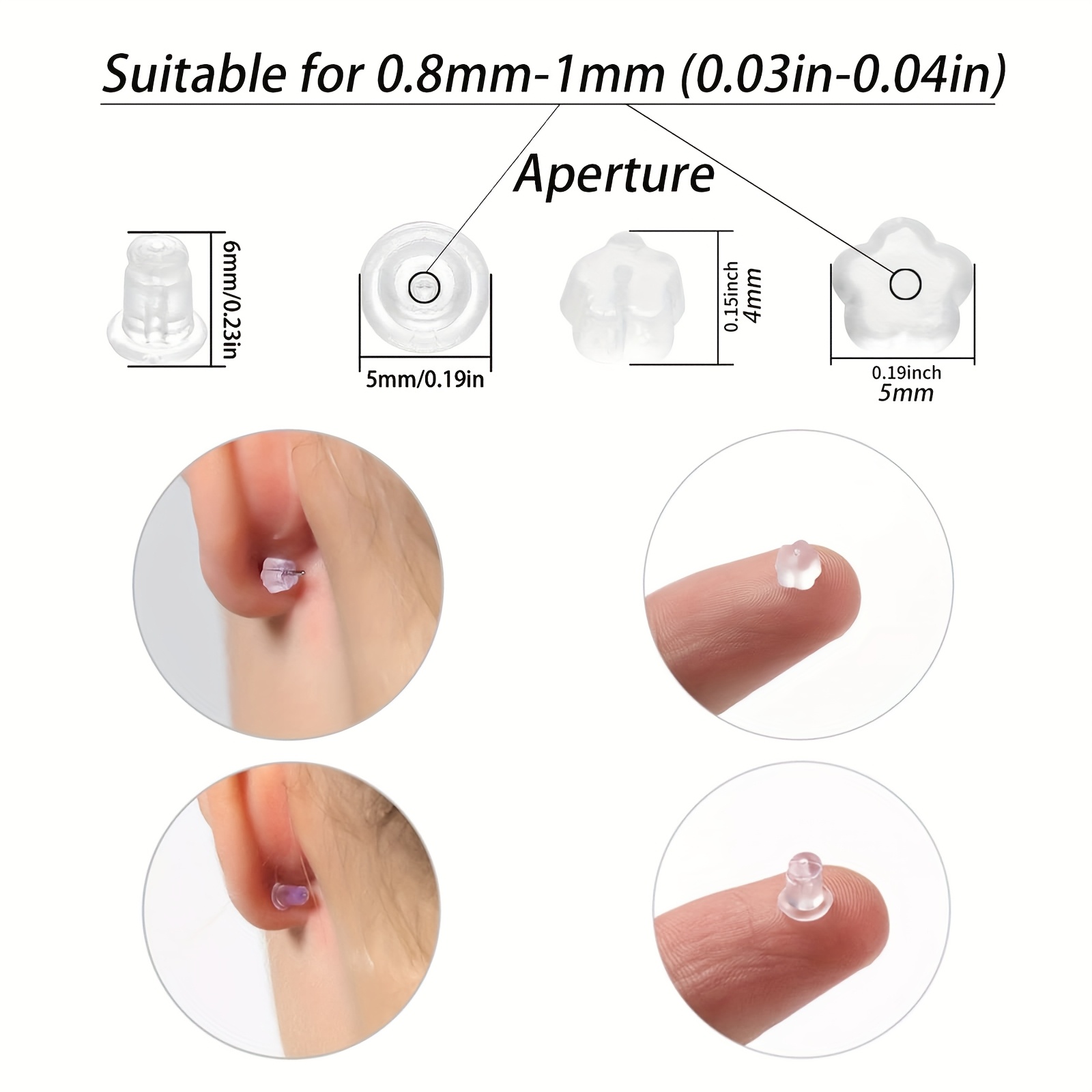 Silicone Earring Backs for Women's Jewelry - Secure & Comfortable Wear