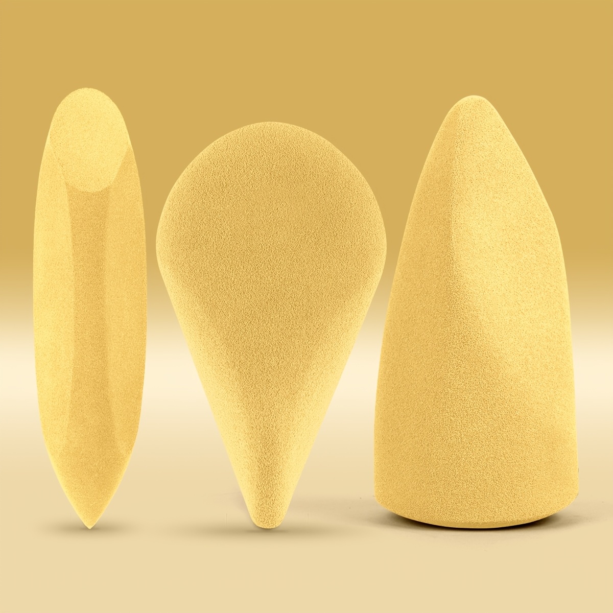 TEMU Maange 3pcs Professional Makeup Sponge, Multi- Cosmetics Blending Sponges, Soft And Skin-friendly Makeup Puff, Carrying Makeup Tools, Makeup