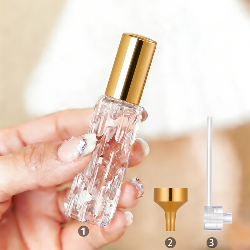 TEMU Travel Perfume Spray Empty Bottle, Glass Body/plastic Push Sprayer, Lightweight And Compact, Suitable For Daily Commuting And Business Trips,