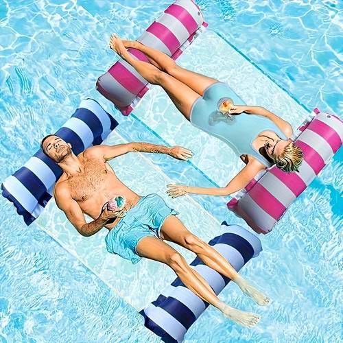 1pc multifunctional pvc pool float bed suitable for adult pools beach and other water activities ideal for travel and home pool use
