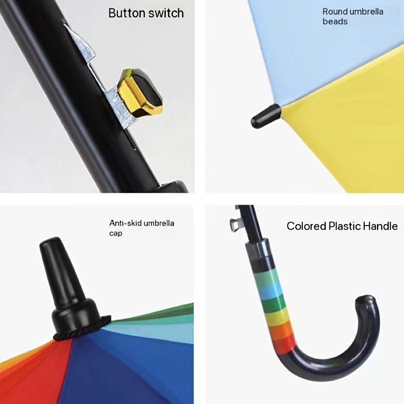 Rainbow 16 Rib Umbrella, Reinforced Windproof Sunshade