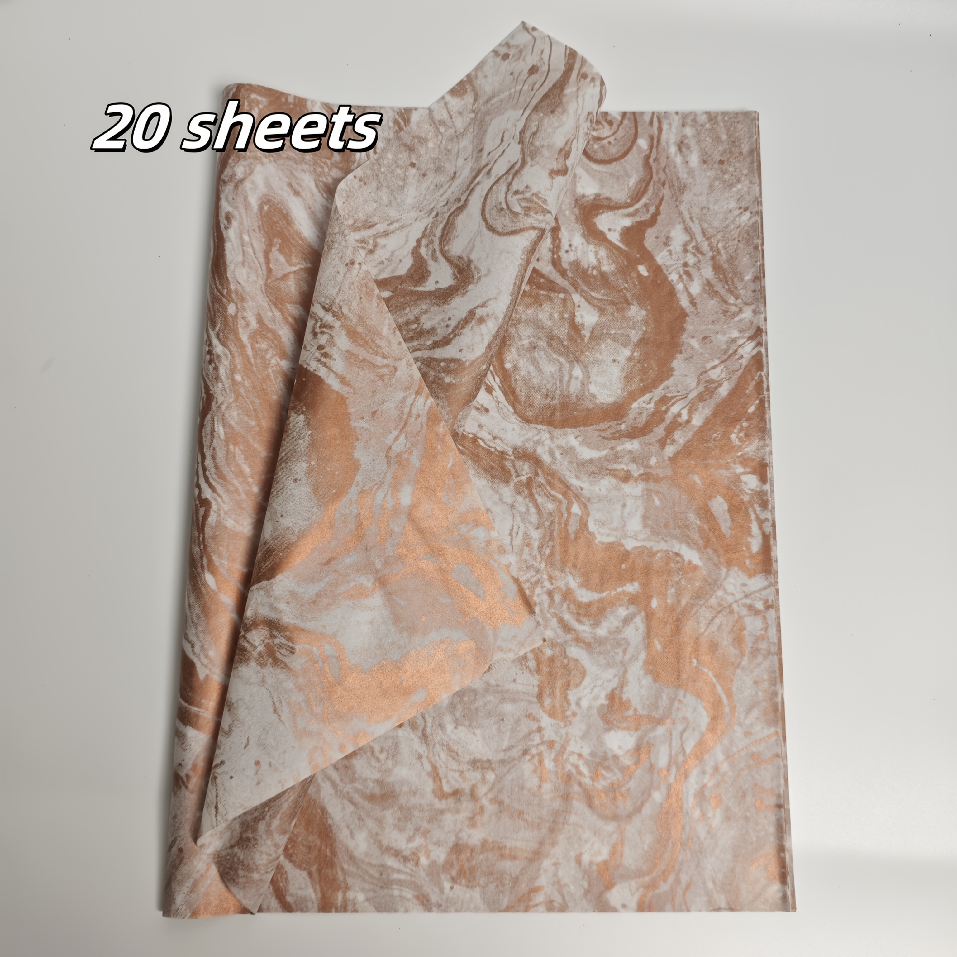 TEMU 20 Feuilles, Papier de Soie à Motif de Sable Pailleté Or Rose, Taille 50×35cm, Papier d'Emballage Cadeau, Convient pour Mariages, Cadeaux de