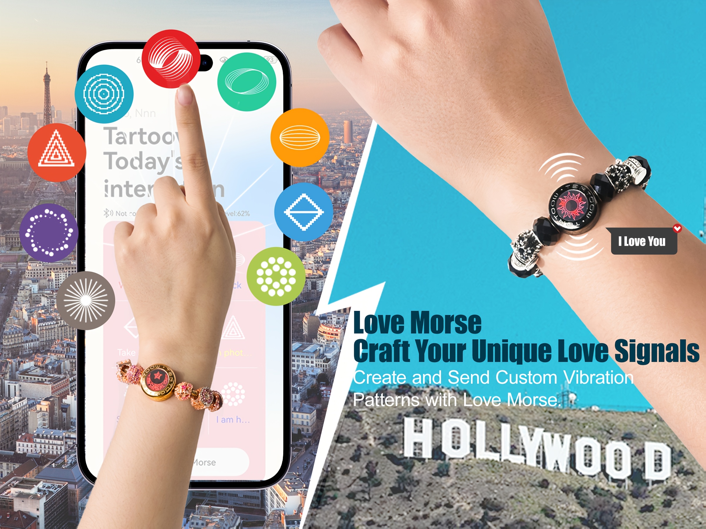 touch vibration bracelets long distance relationship - Temu