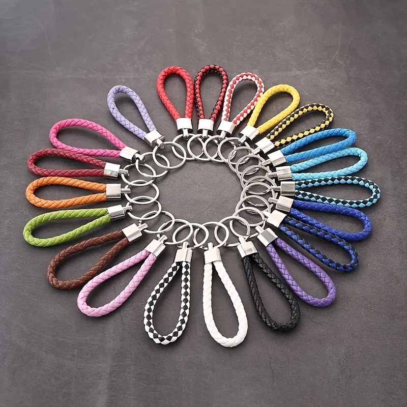 

22pcs Keychain Set - Pu & Iron, For Car Accessories & , Small