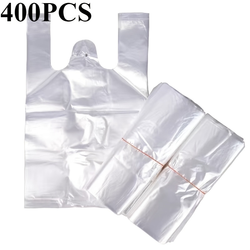 50 Sacchetti Di Plastica Con Manici E Fondo In Cartone – Grandi 26x35x16 Cm, HDPE Riciclabile, Per Asporto E Spesa (Nero) - 5