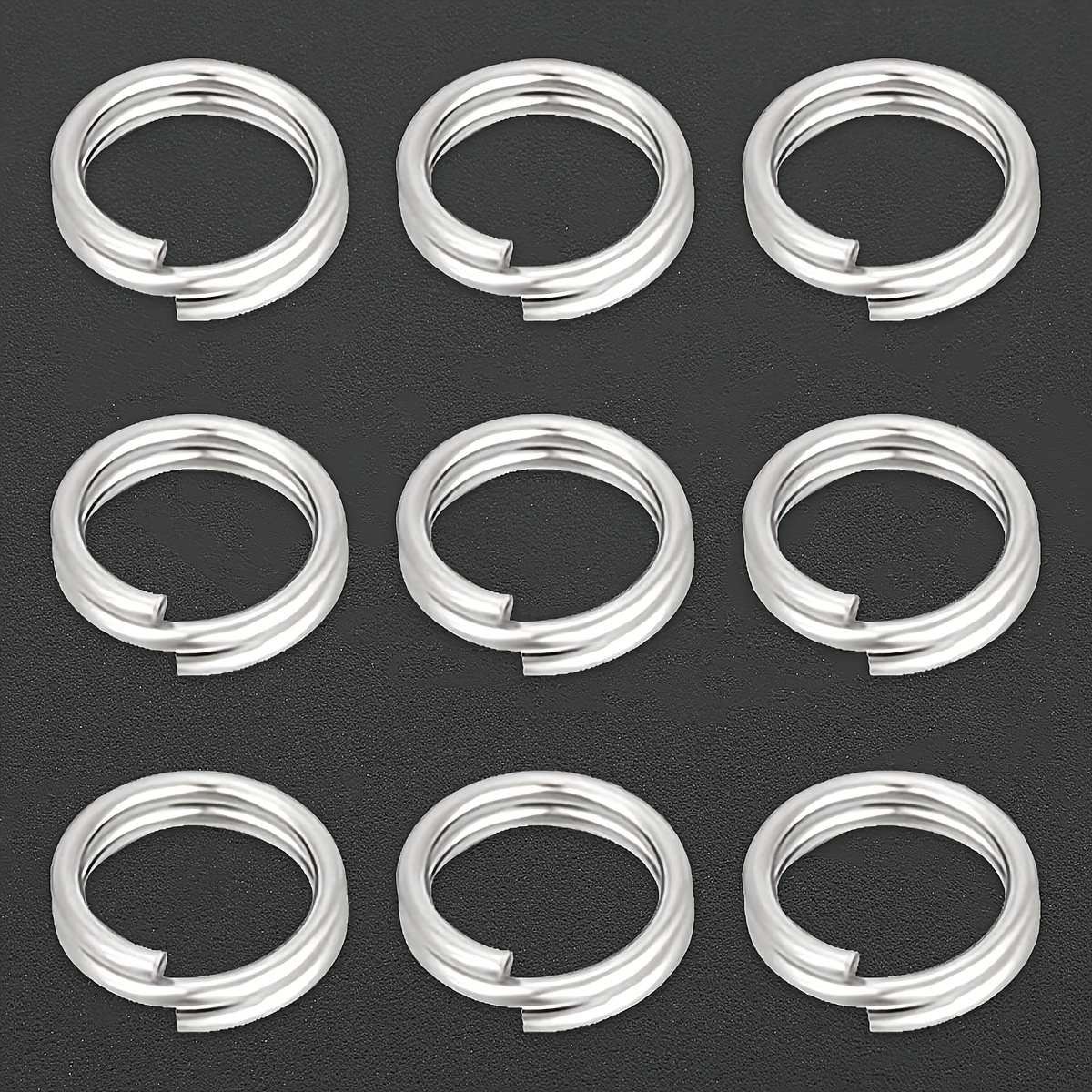 E-shop 300 Stück Legierung 6mm Doppelschicht Sprungringe, DIY Schlüsselanhänger Zubehör, geeignet für Schmuckherstellung, Doppelend-Verbindungsringe,