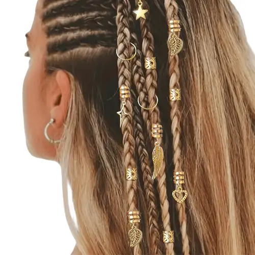 In Stock Dreadlock Ring Viking Style & Metal Beads - Foto 7