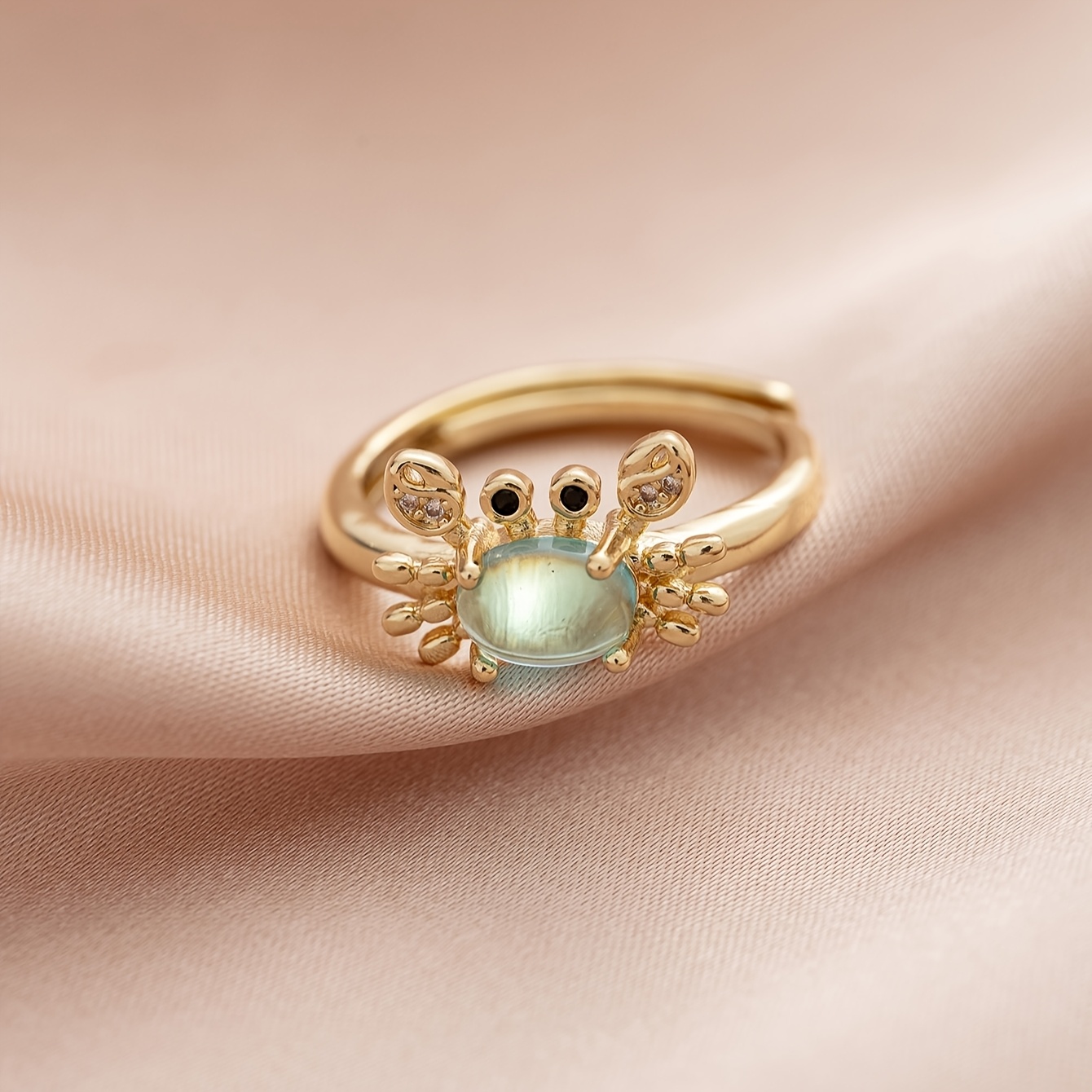 Women's Mini Crab Copper Party Ring Accessory