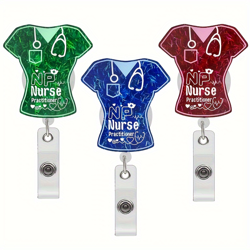 Nurse Uniform Badge Reel 360° Rotation Retractable Badge Reel Is Suitable  For Doctors, Nurses, Medical Students