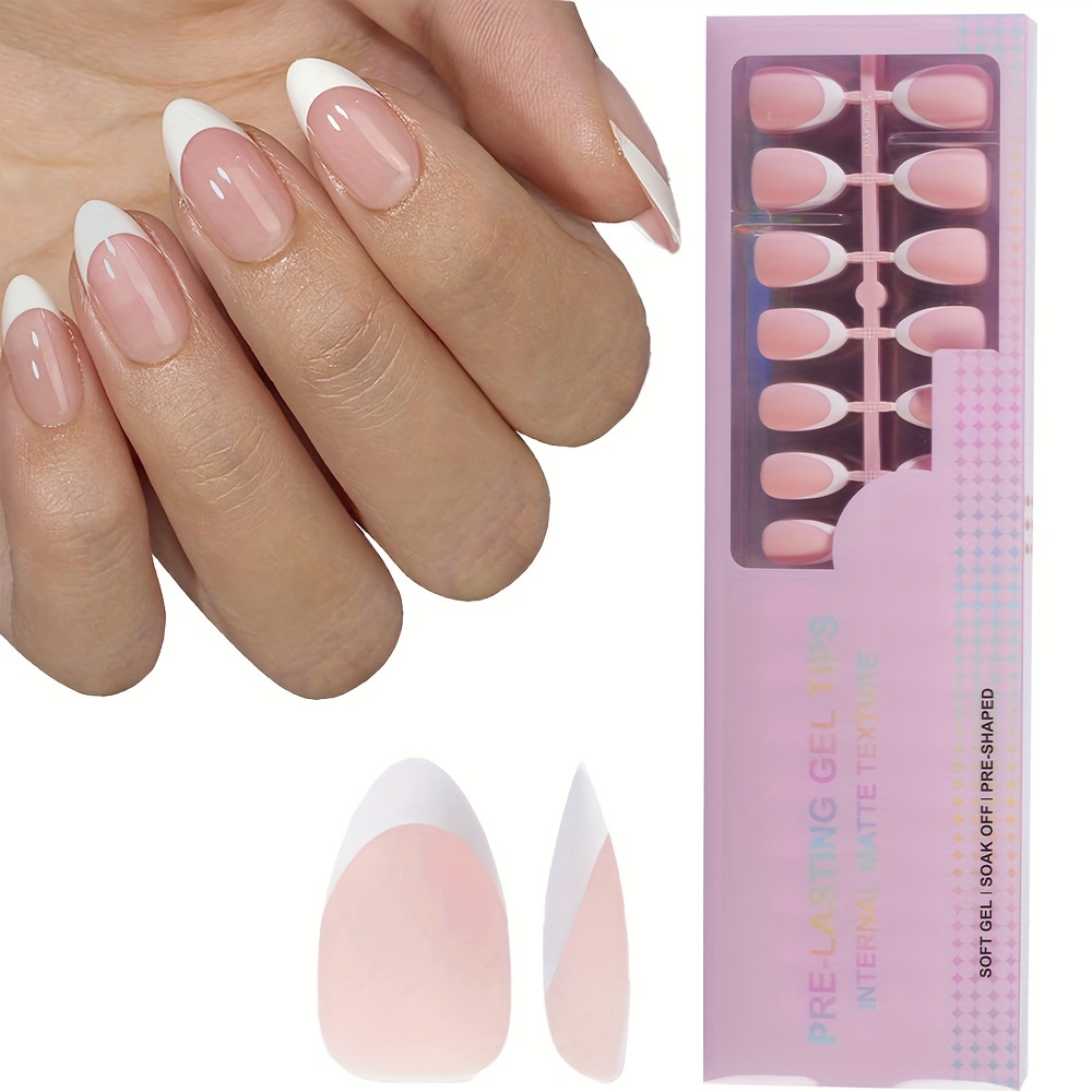 

French Short For Lotus Root Pink False Nails, Short Shape, Pre-made, 15 Sizes, Can Diy Salon, Use For Women's Decoration