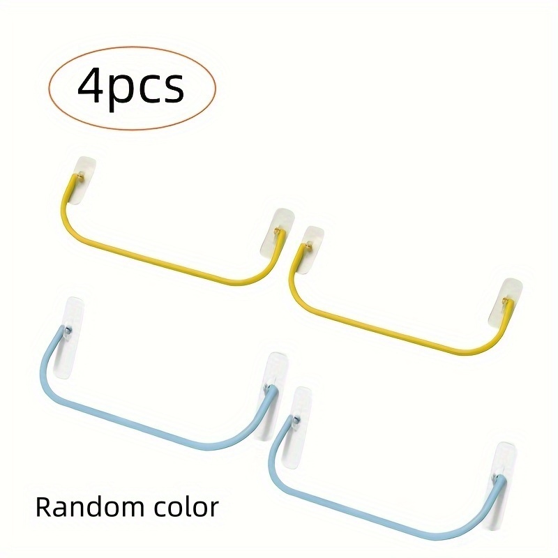 Image of 4pcs Refrigerator Bar, Rv Refrigerator Fixing Bar, Prevents Drinks And Seasonings From Falling, Refrigerator Door Storage, Suitable For Households And Rvs Random Color