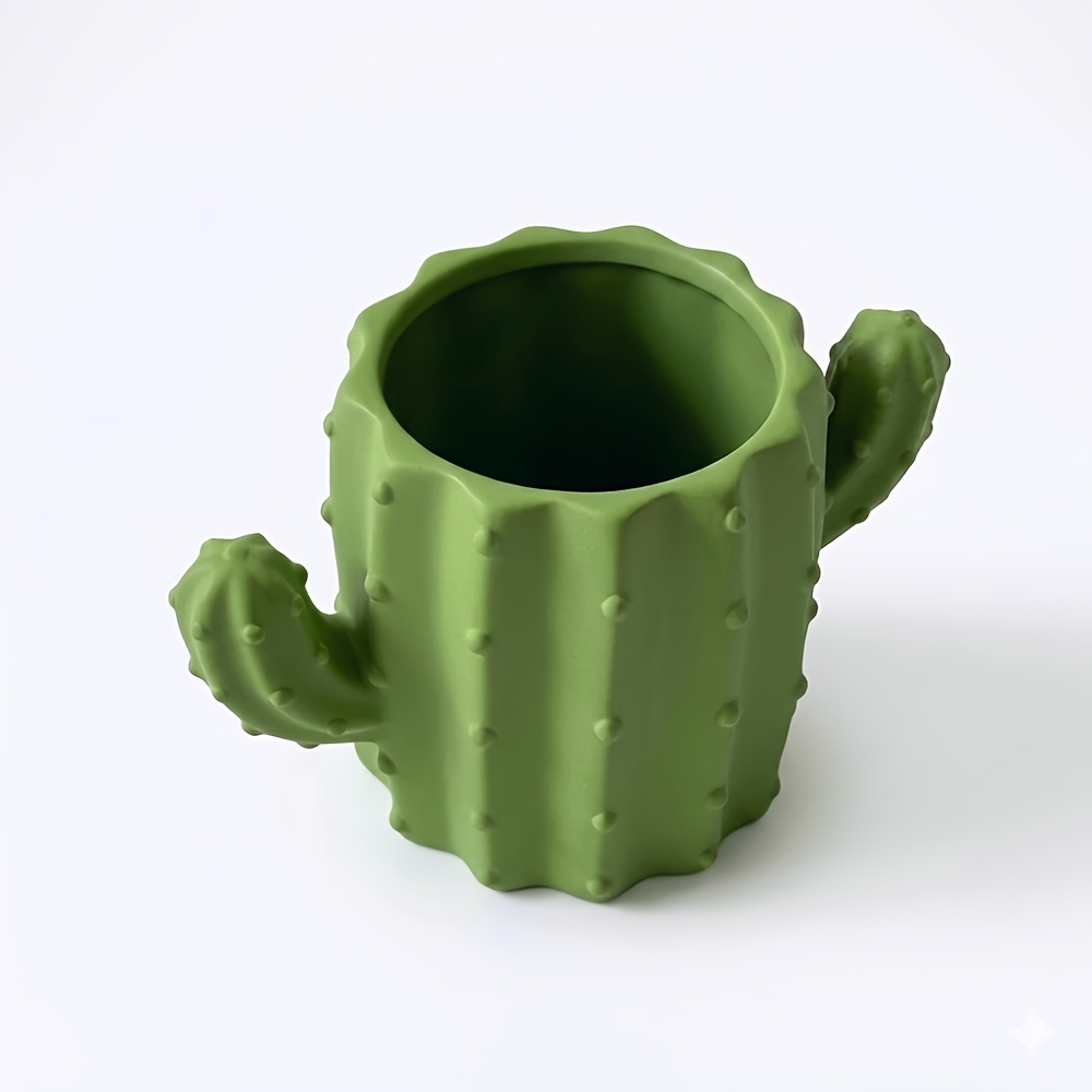 2pcs Cute 3D Cactus Pen Holder, Multi-Functional Desk Storage Box