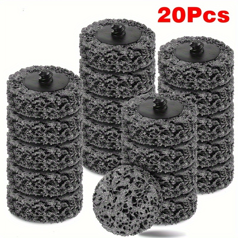 

20pcs 2" Quick Change Easy Strip Discs For Drill, Black Abrasive Wheel Paint Stripping Disc, Die Grinder Attachments For Cleans Welds Rust Paint Removal Wheel
