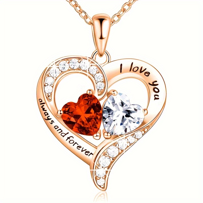 TEMU Silvery Fashion Exquisite Elegant Love Trendy Jewelry Thanksgiving Christmas Birthday Gift Memorial Gift