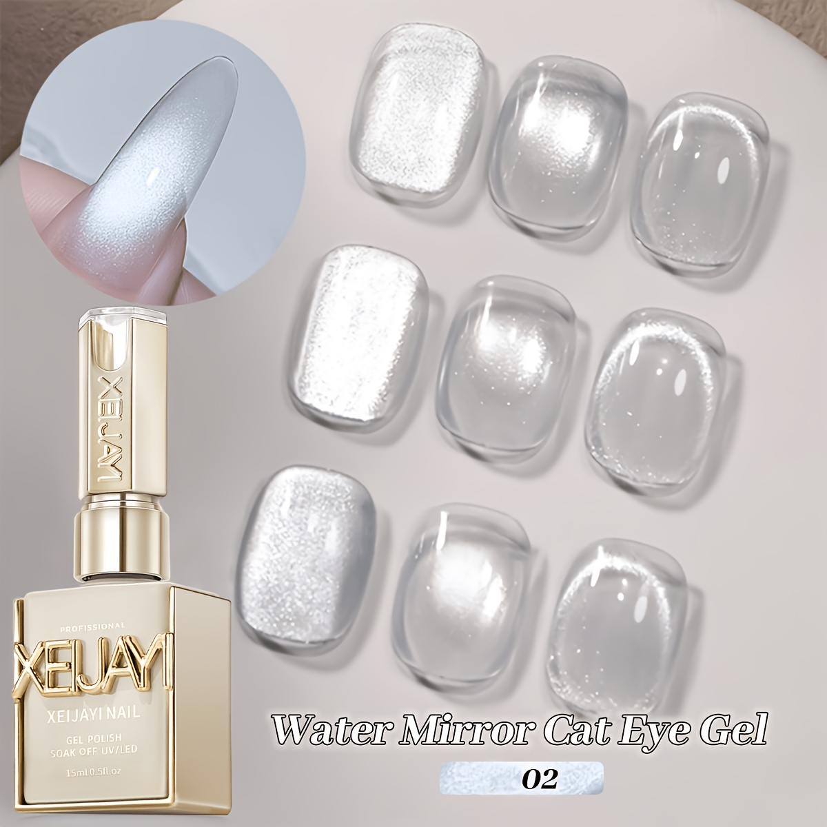 Image of 1pc Cat Eye Nail Art 15ml Reflective Magnetic Nail Gel Soaking Led Gel Salon Female Nail Art Tools Gel
