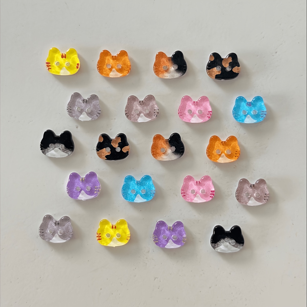 TEMU 8pcs Set Of Cute Mixed- Buttons, Irregular Shapes, Glossy Surface, Very Suitable For Shirts, Cardigans And Clothing Decoration, Bag Decoration,