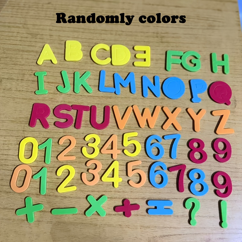 TEMU Letter And Number Magnetic Stickers | Colorful Letter And Number Refrigerator Magnets For Education/early Learning Toys | Word Spelling,