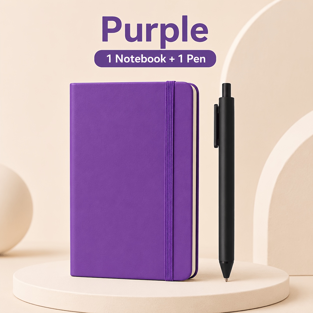TEMU Pocket Hardcover Notebook A6, 84 Sheets Thick Creamy Paper, Premium Pu Leather Cover, 8 Colors , Lined Journal With Elastic Closure For Writing