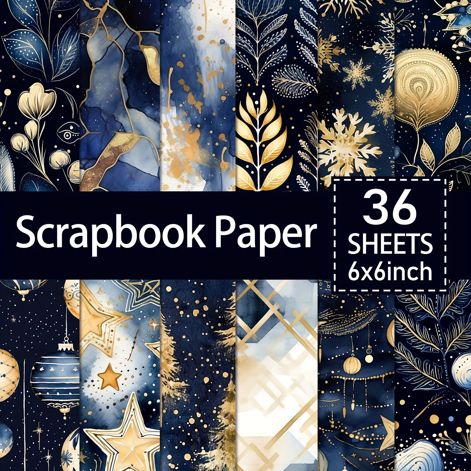 

Asstss Scrapbook Paper Pad 36 Sheets, 6x6 Inch, Craft Cardstock For Diy Projects, Christmas, , Thanksgiving, New Year - Ideal For Party Games, Greeting Cards & Decorative Crafts