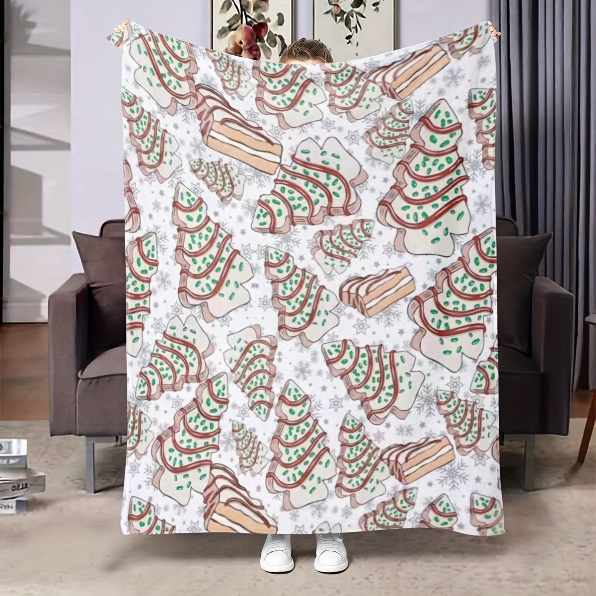 

Christmas Tree -shaped Blanket - , For Sofa, Bed, And - For