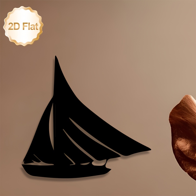 Sailboat Pattern Metal Wall Decor for Living Room