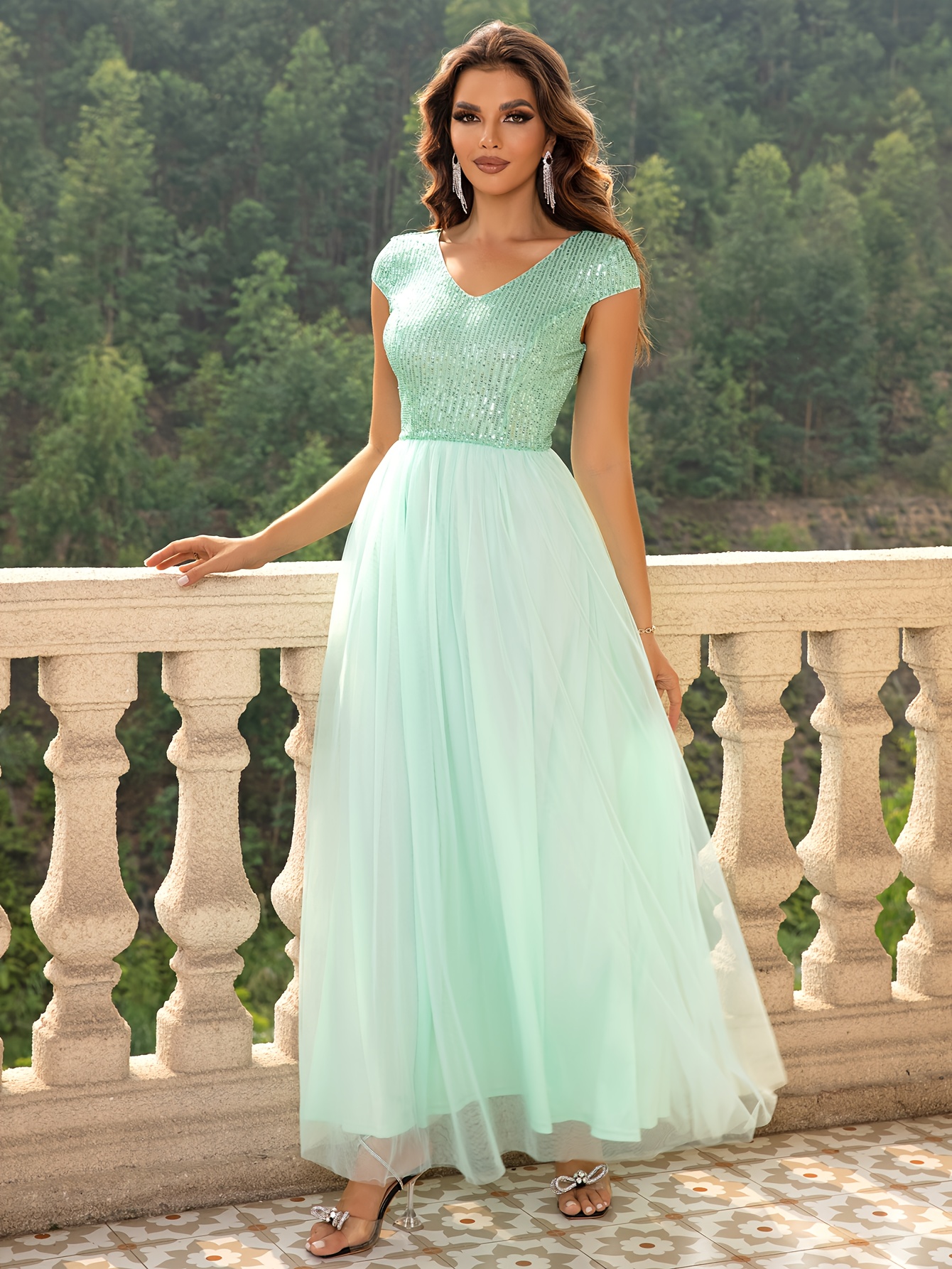sachin and babi light blue dress Masquerade Ball Dresses – Page 2 main image 1