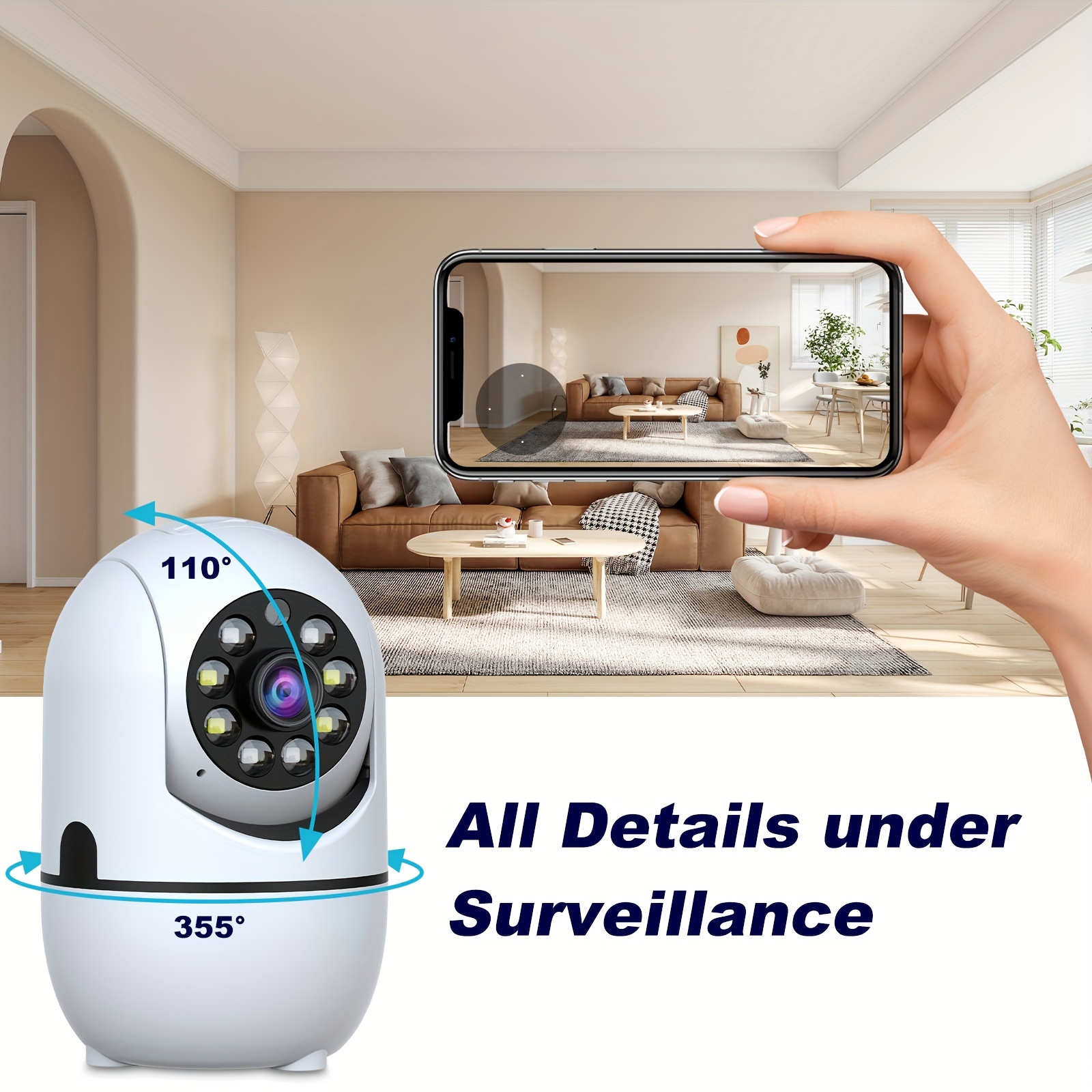 4pcs Wireless Security Camera Indoor with 355° Pan & Tilt, Night Vision, Motion Detection, 2-Way Talk, Baby/Pet Monitor, 2.4/5G WiFi, Support Cloud & Max. 256G SD Stroage, Alexa Compatible 14 4pcs Wireless Security Camera Indoor with 355° Pan & Tilt, Night Vision, Motion Detection, 2-Way Talk, Baby/Pet Monitor, 2.4/5G WiFi, Support Cloud & Max. 256G SD Stroage, Alexa Compatible