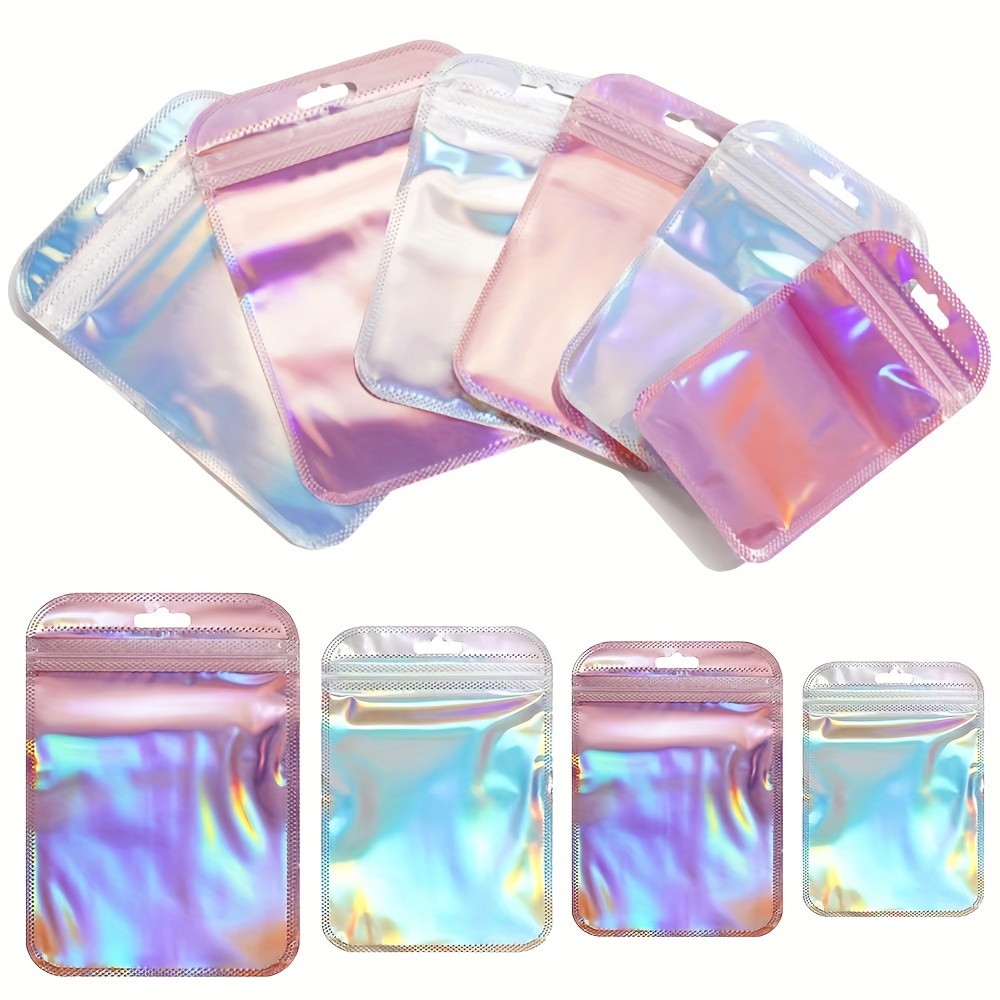 Vacuum Sealed Mylar Bags Iridescent Self Sealing Opp Bags Laser Zip ...