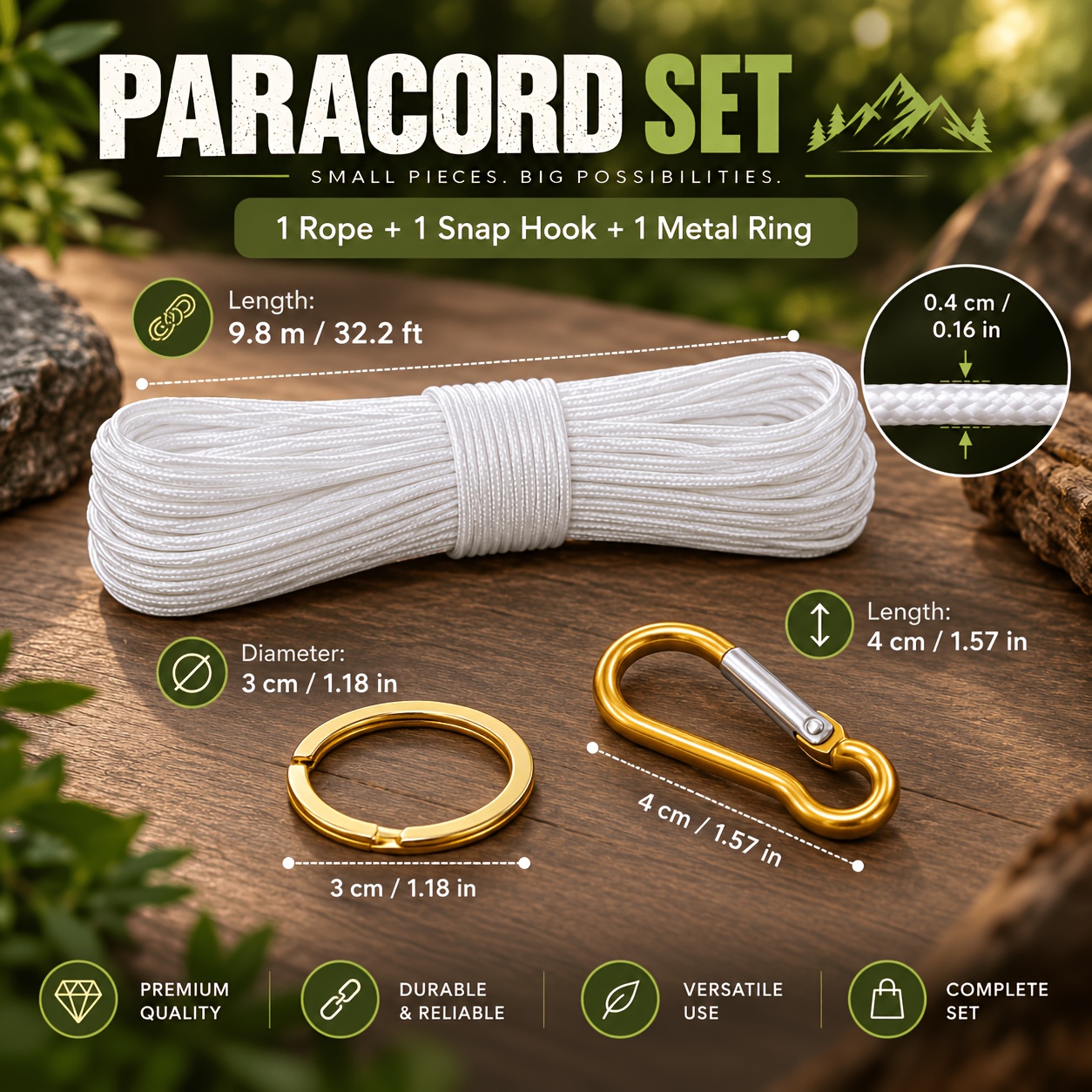 Multi-Purpose White Rope Set for Outdoor Use