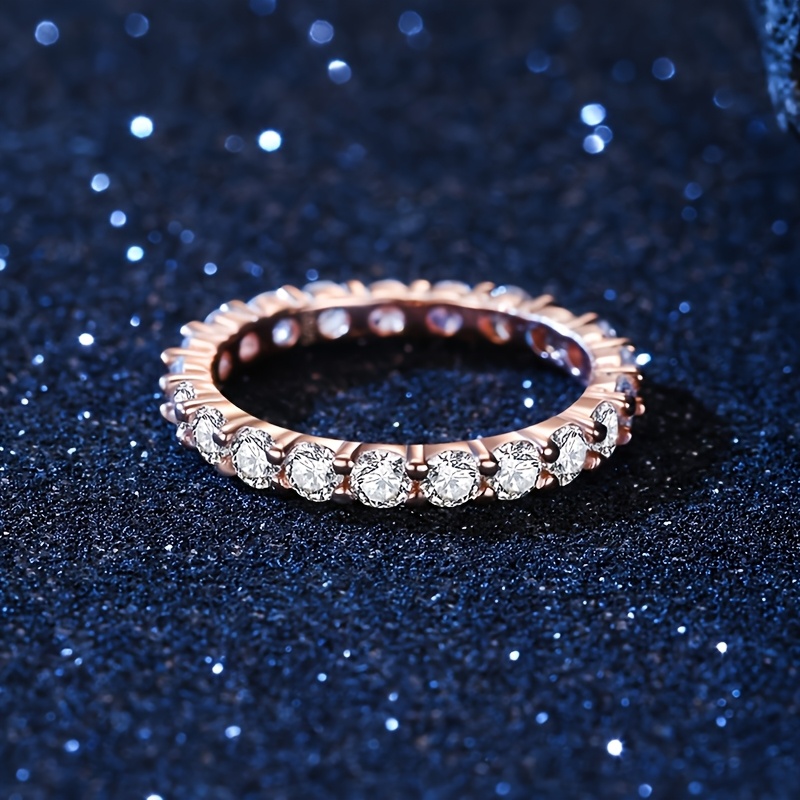 Sparkling CZ Engagement Wedding Band Women Ring Size 5 10