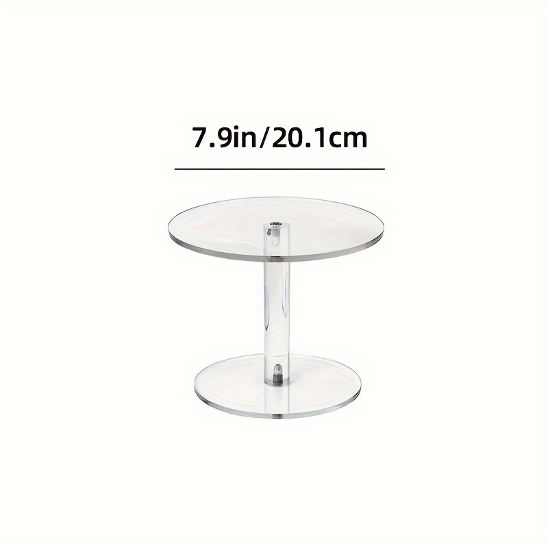 TEMU 1pc Elegant Transparent Acrylic Cake Stands: Show- Display For Desserts And Cupcakes - Weddings, Birthdays, And