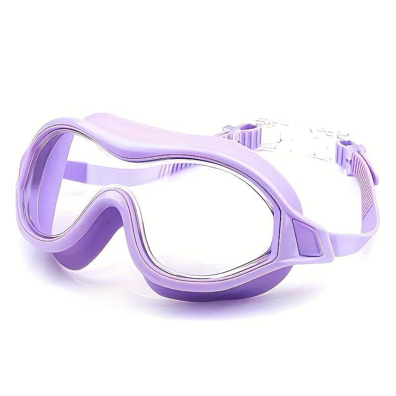 

1-Pack Lunettes de natation pour adultes, HD Grand , Anti-buée, Une pièce, Silicone imperméable, Multi-couleur, Matériau PC, pour les fêtes à et