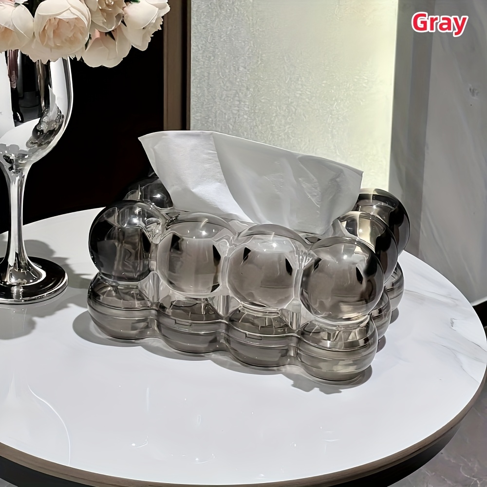 Image of 1/2pcs New Acrylic -shaped Tissue Box, High Aesthetic Desktop Restaurant Tissue Box, Room Coffee Table Tissue Box, Home Decor Tissue Box, Suitable For Dining Table, Bedroom, Desk