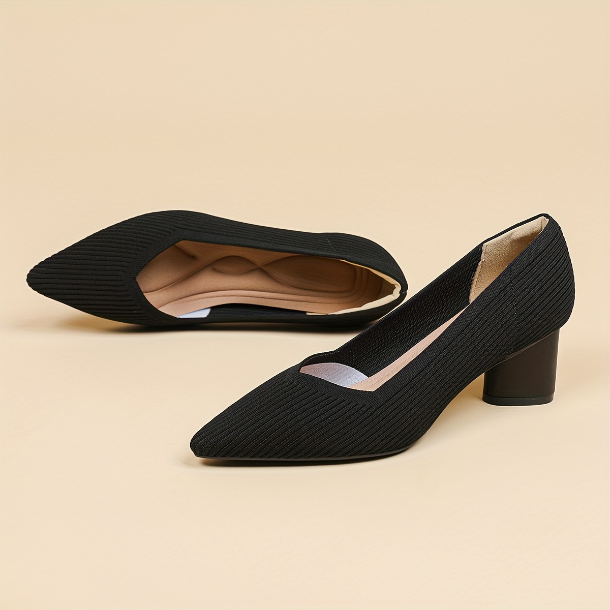TEMU Ladies' Trendy Pointed-toe High Heels, From High-quality Materials With Solid , Designed To Create A Goddess Look. Affordable, Comfortable, And