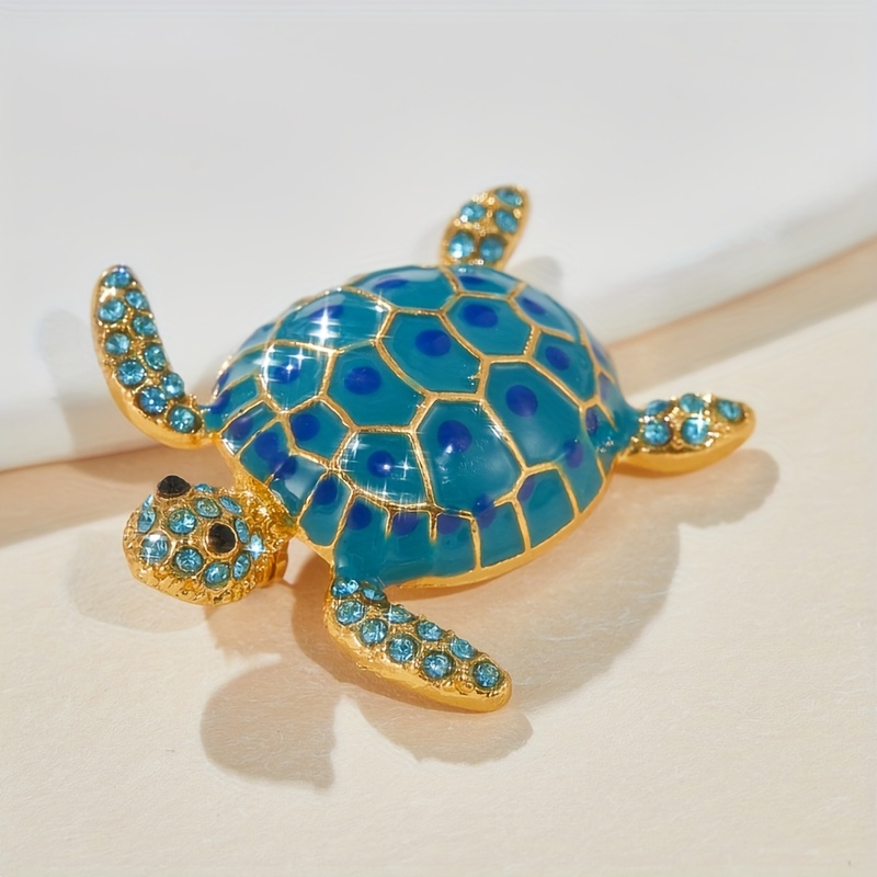 TEMU 1pc Exquisite Design Turtle Ladies' Fashion Brooch, Exquisite Fashion Jewelry A Gift For Banquets And Parties, Ladies' Fashion Brooch