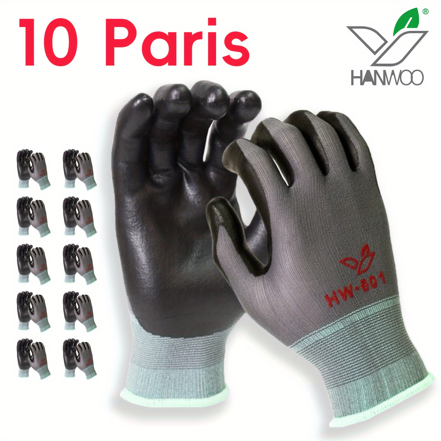 

10 Gloves, Nitrile Foam , Universal Use For , And , Abrasion And And , , , Gardening, Landscaping, Auto