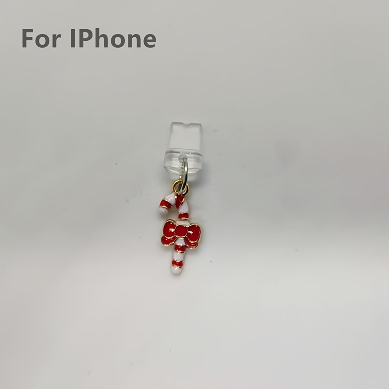 TEMU 1pc Christmas Candy Bar Mobile Phone Dust Plug Pendant, Christmas Gift