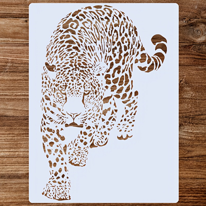 Image of For Large Tiger Stencil, Reusable Painting Template For Graffiti, Tracing, Spraying, Canvas, Paper, Floor, Books, Frames, Walls, Furniture, Glass. Ideal For Greeting Cards And Invitations. Reusable