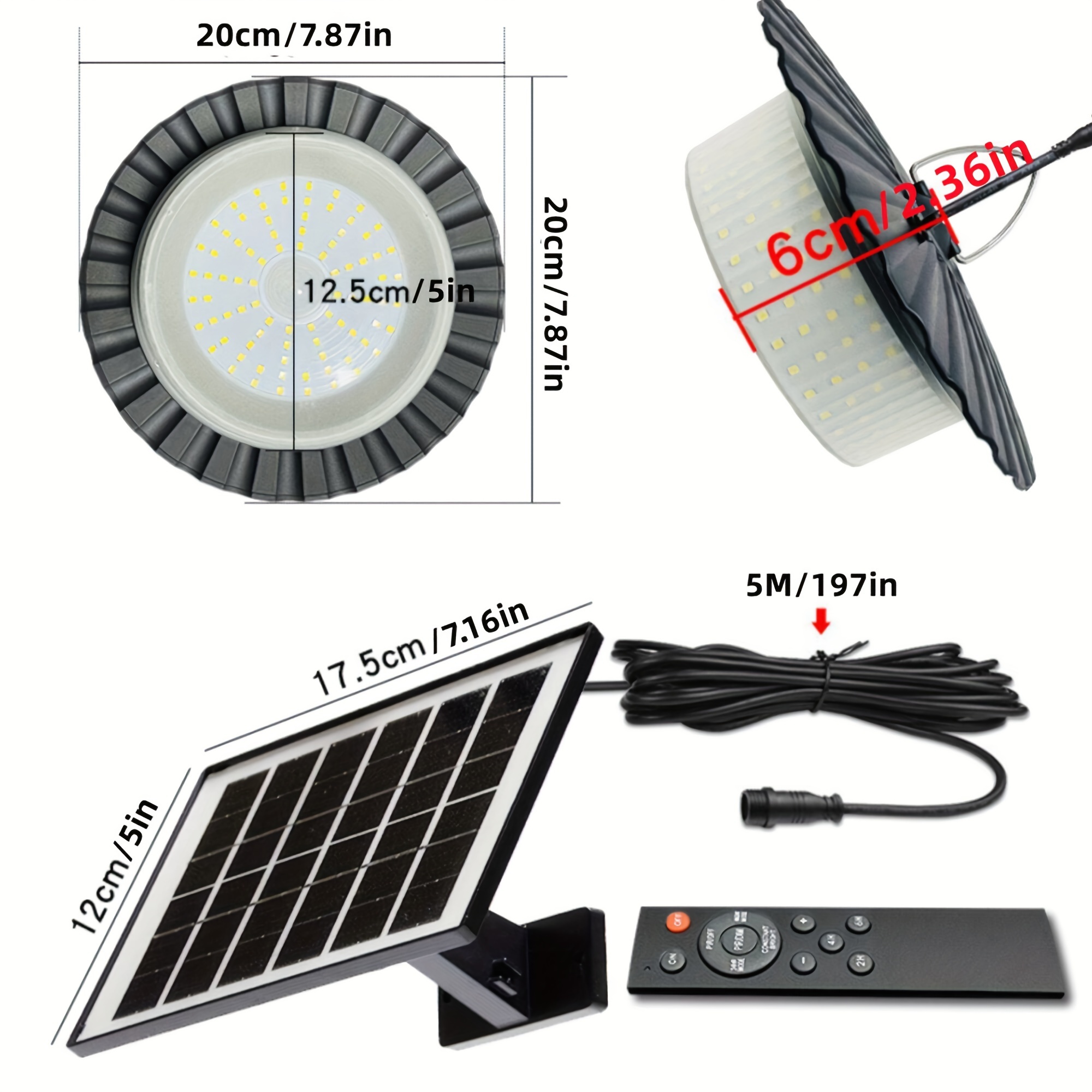 1 Pack Portable Solar Shed Light with 244 LED 360° Glow, Waterproof, Remote Control, Motion Sensor, Detachable Chandelier for Indoor Outdoor