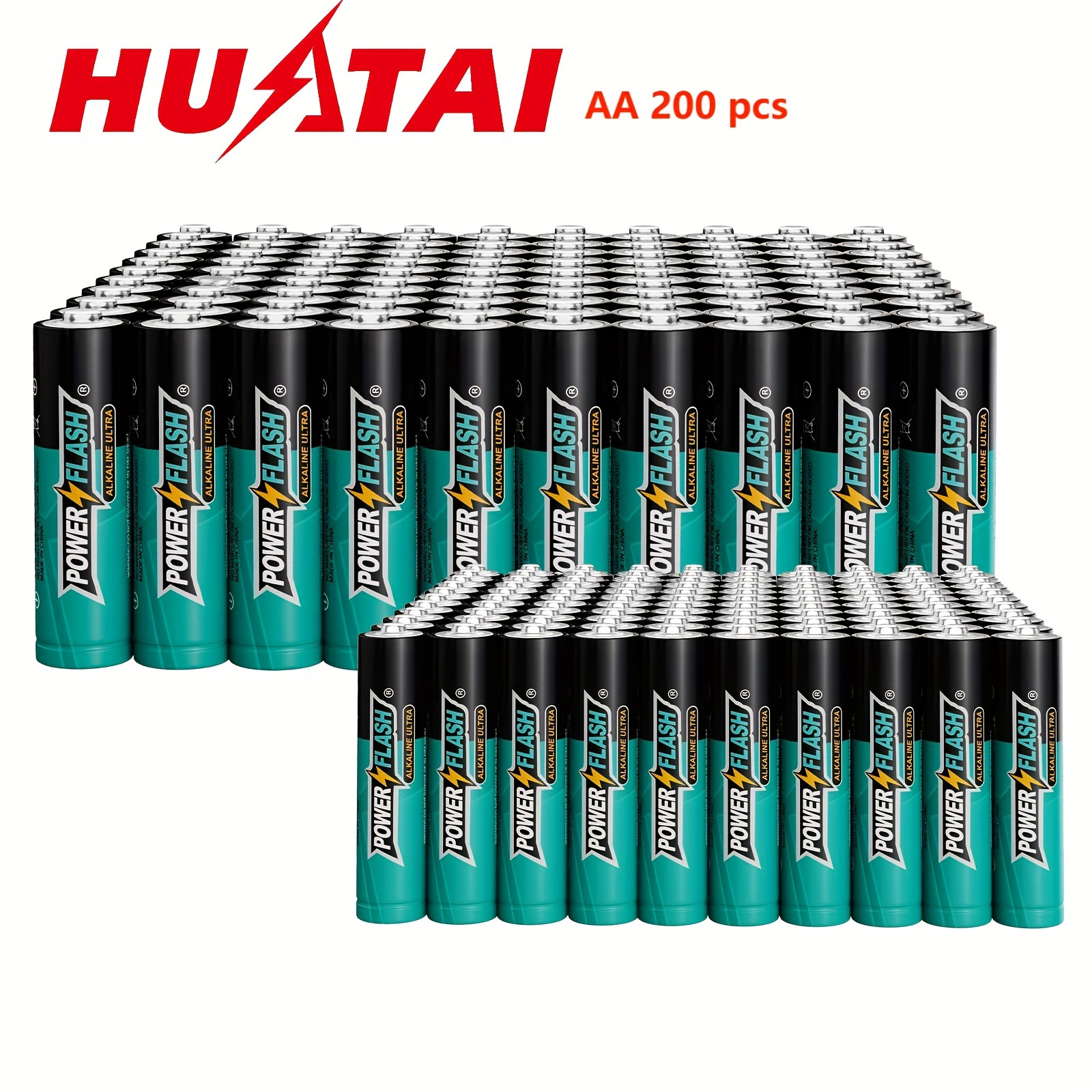 

Huatai Aa 200 Pcs Long-lasting Batteries, , Lr06 High-performance Battery For Home, Work, Device