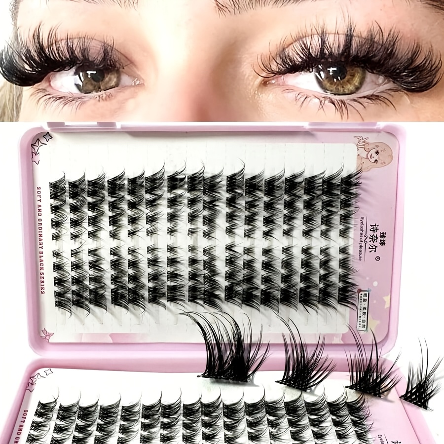 Image of Of 256 Cluster Lashes, Individual Lashes, And Fox Fur D- False Eyelash Extension Kit, High-capacity Lash Book, Natural Look With Soft Individual Long Lashes. Eyelashes, Eyelash Extensions 8-15mm