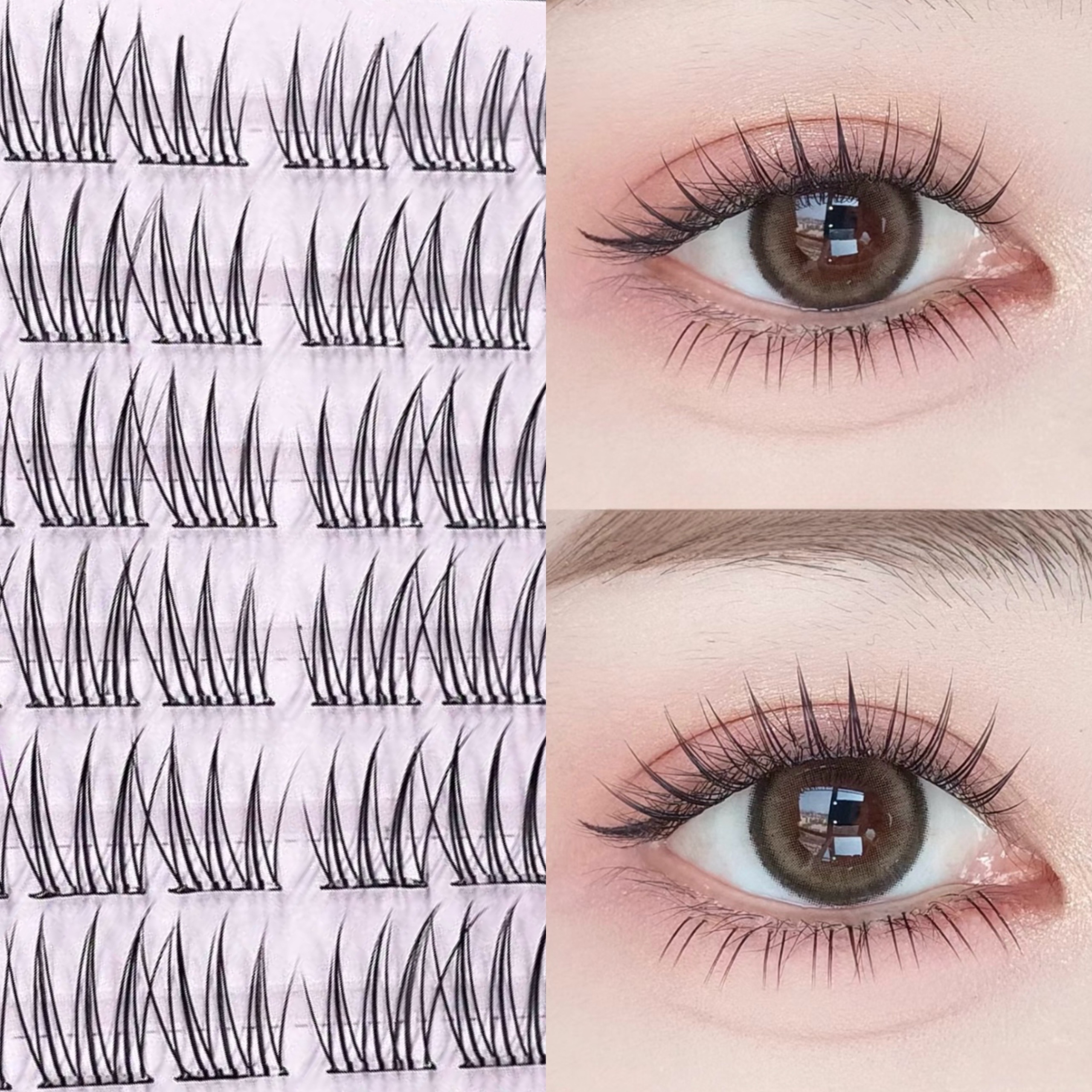 

36 Mixiaohe Korean Style False Eyelashes, Self-adhesive & Anime Look, C/d , 10-15mm Length, Fluffy & Extra , Easy For Beginners, Reusable With Adhesive Strip Included