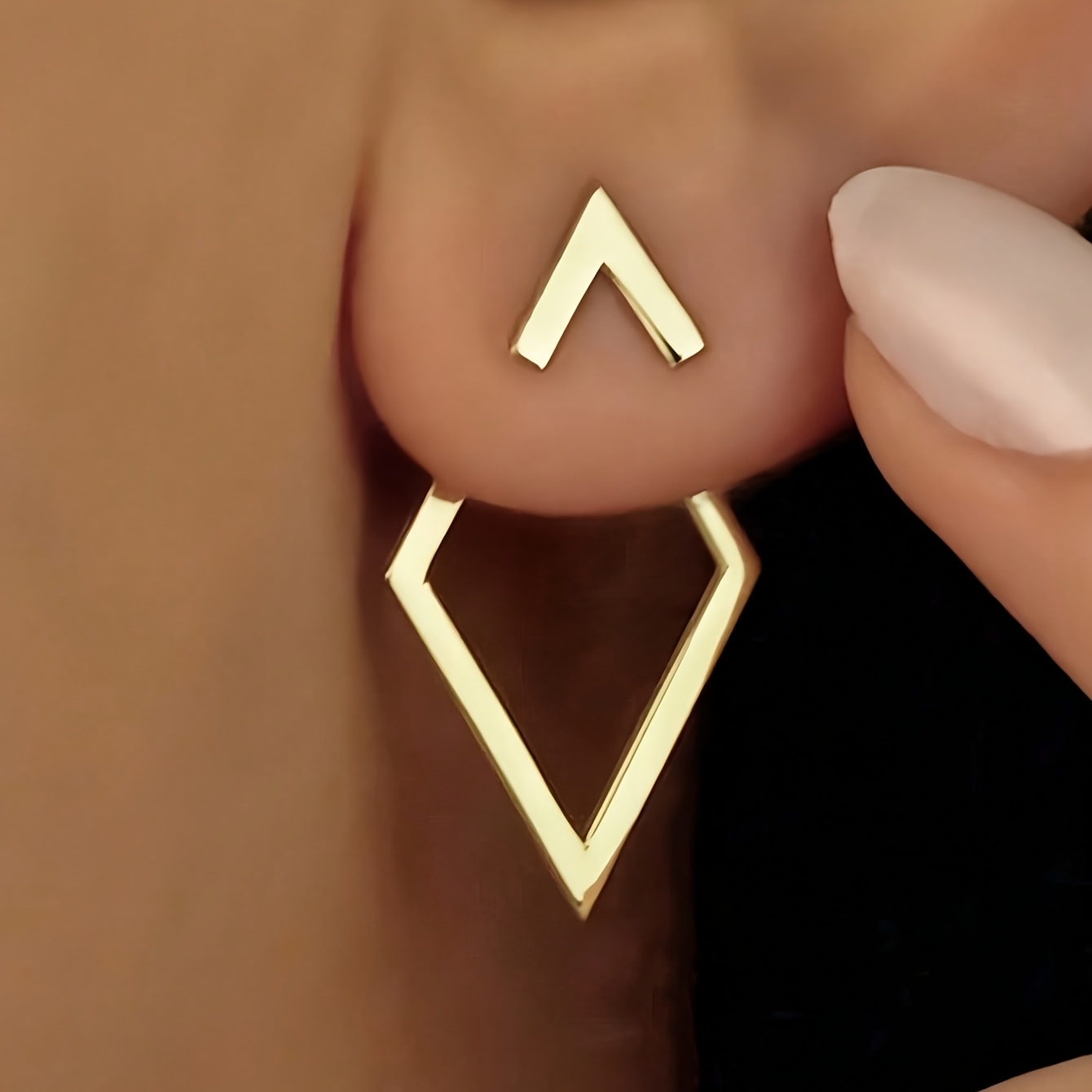 

Trendy And Elegant Triangular Layered Ear Studs For - European And Sale Items