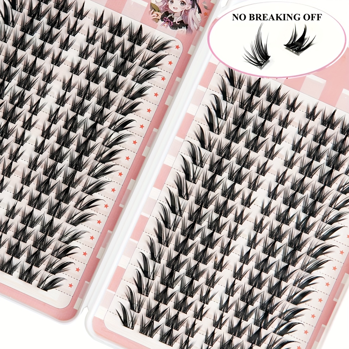256-cluster Diy Eyelash Clusters, Large Capacity Cluster Pack, Self-extending Eyelashes, Individual Lashes, Natural, Dense, C, 10-16mm Mixed Length Eyelashes